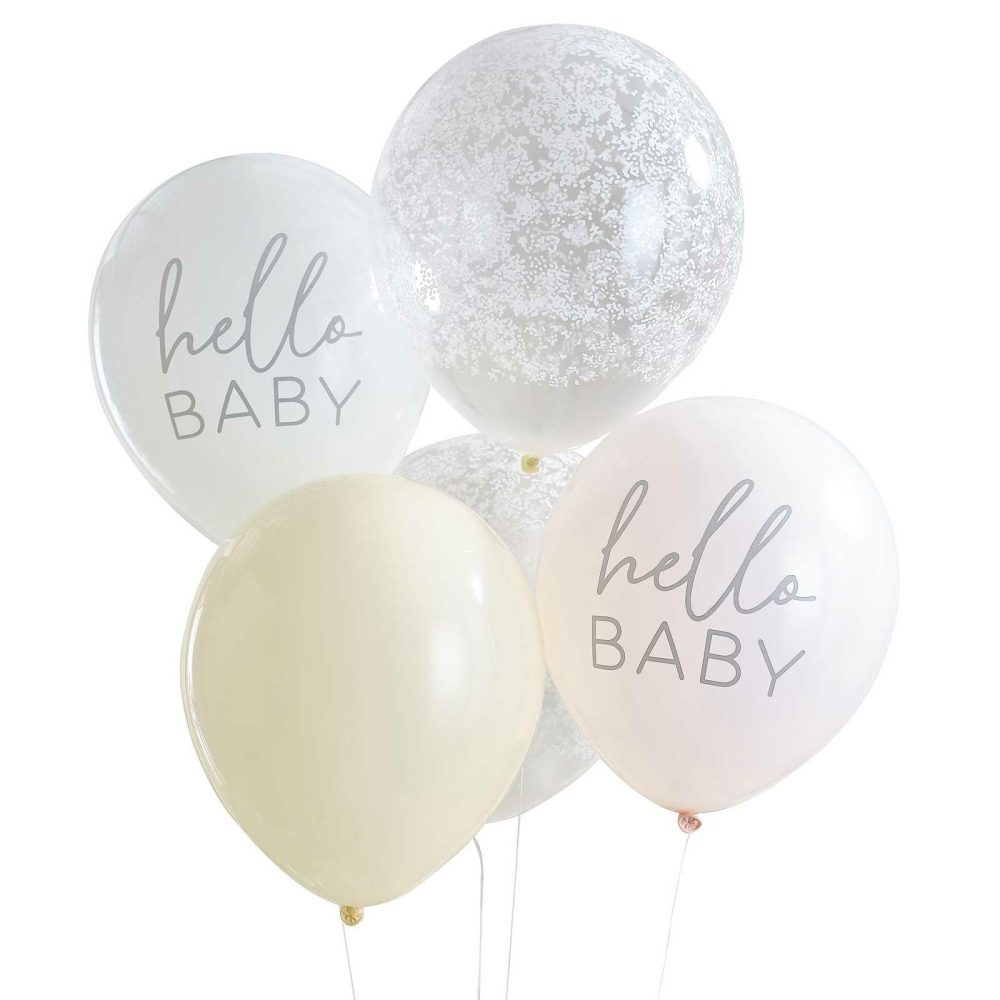 Baby Shower Balloons |   Hello Baby Floral Baby Shower Balloon Bundle Baby Shower Balloons