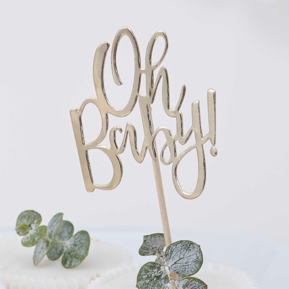 Baby Shower Cake Decorations |   Oh Baby! Baby Shower Cupcake Toppers Baby Shower Baby Shower Cake Decorations