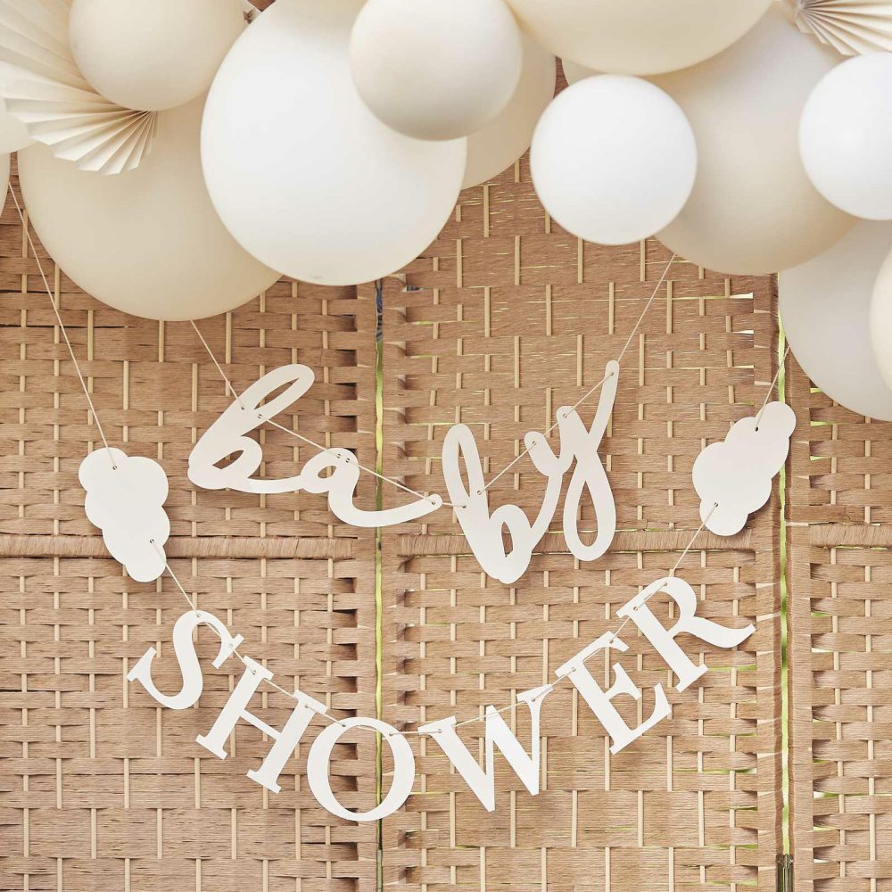 Baby Shower Decorations |   Clouds Baby Shower Bunting Baby Shower Baby Shower Backdrop