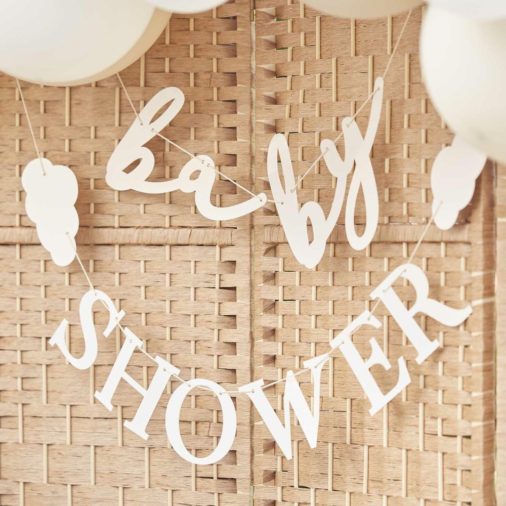 Baby Shower Decorations |   Clouds Baby Shower Bunting Baby Shower Baby Shower Backdrop