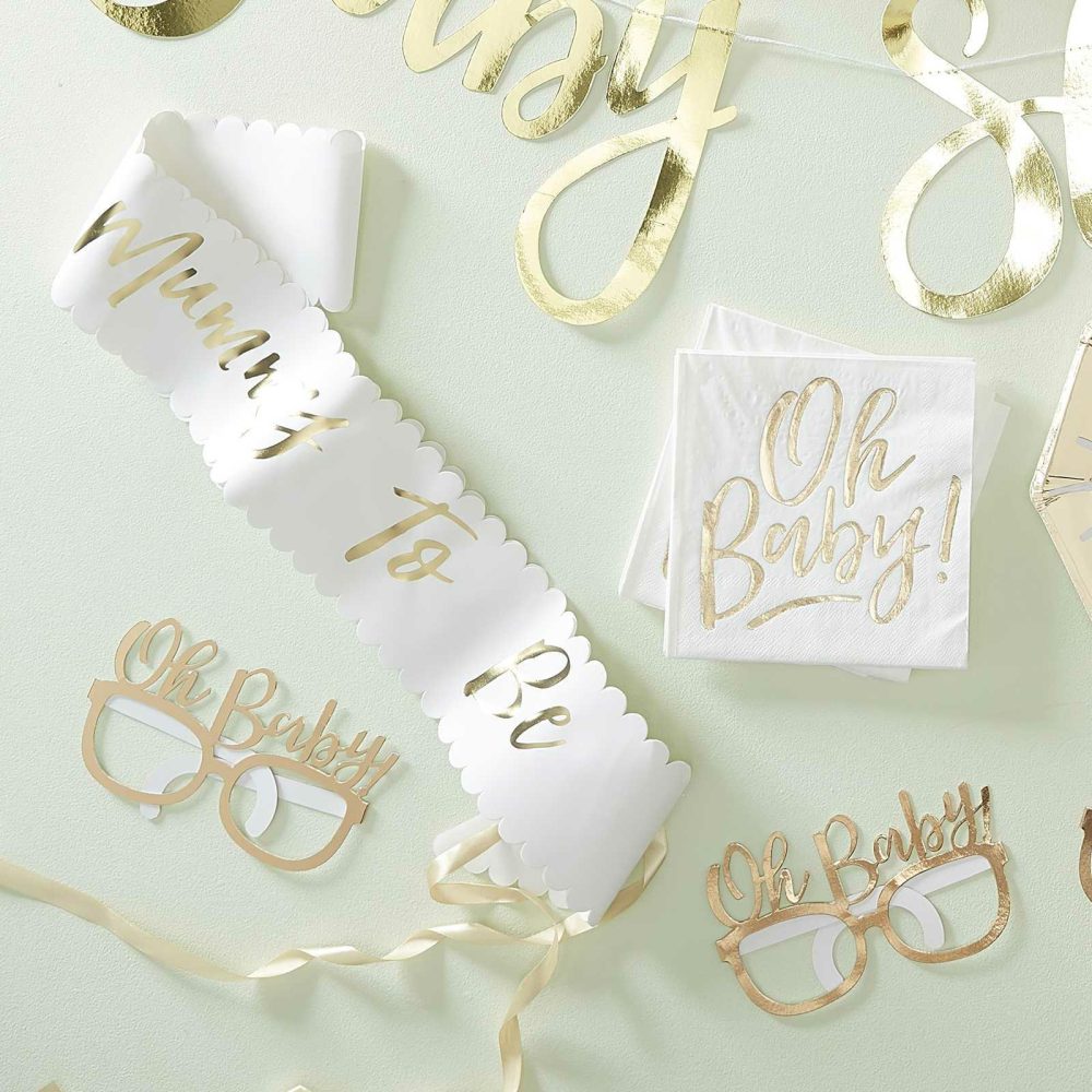 Baby Shower Decorations |   Gold Baby Shower Party In A Box Baby Shower Baby Shower Decorations