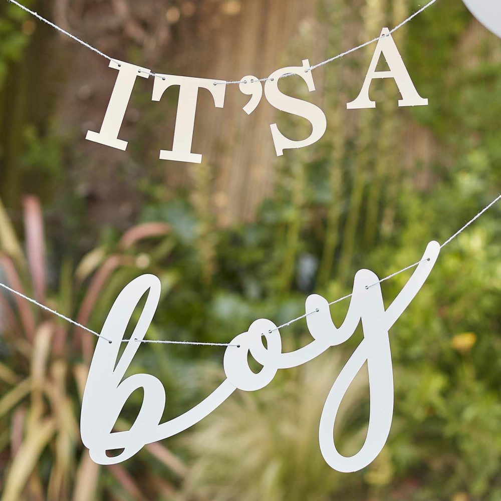 Baby Shower Decorations |   It’s A Boy Baby Shower Bunting Baby Shower Baby Shower Backdrop