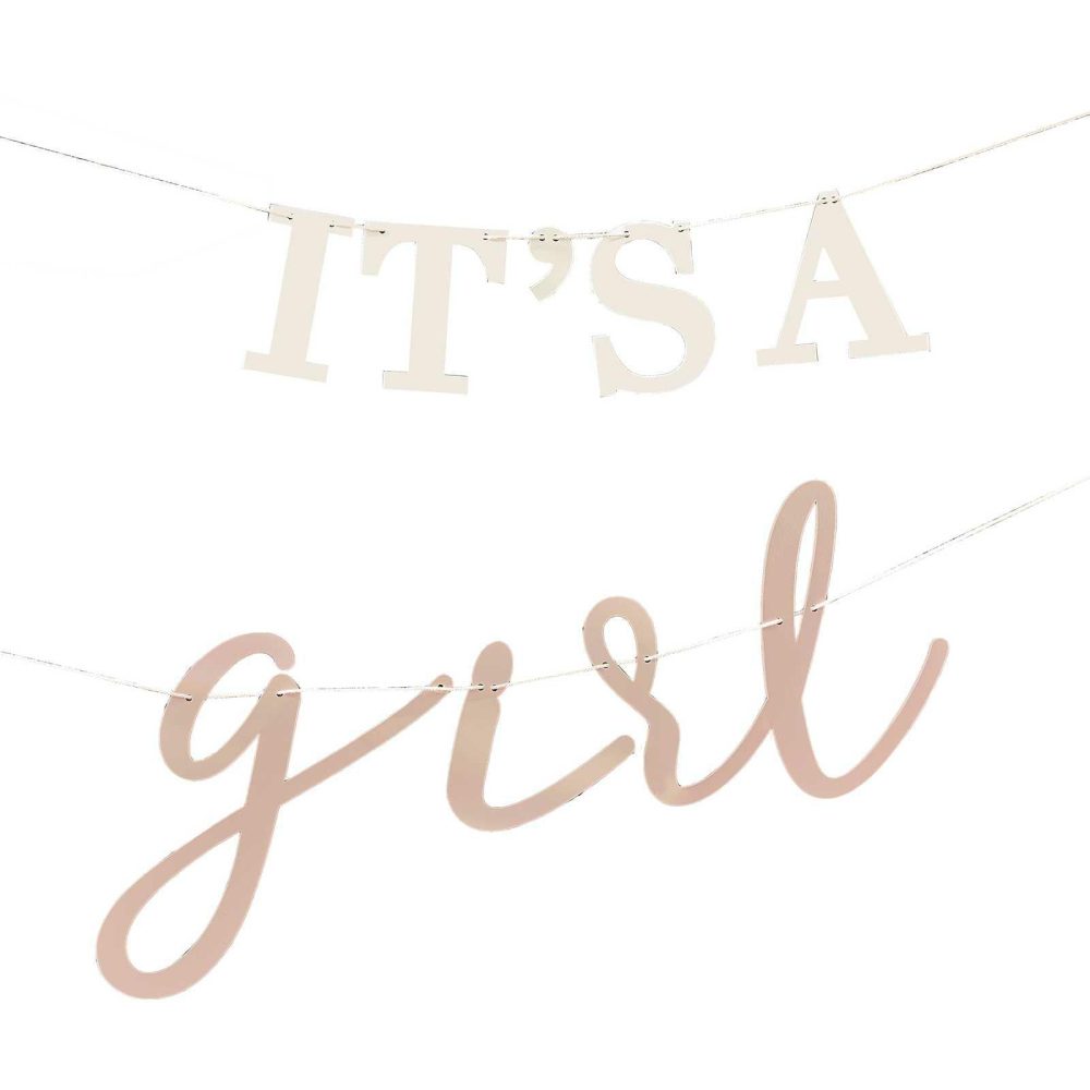 Baby Shower Decorations |   It’s A Girl Baby Shower Bunting Baby Shower Baby Shower Backdrop