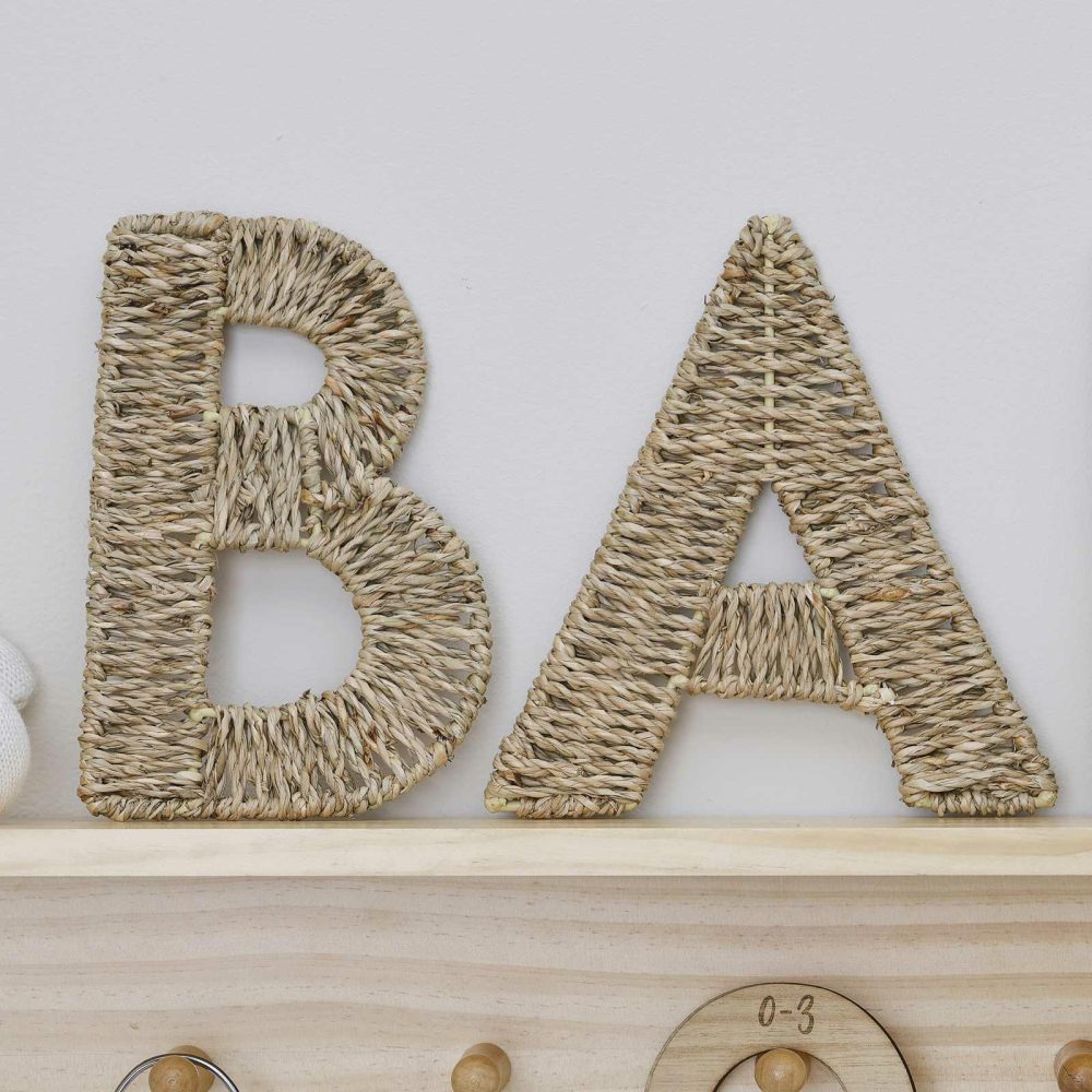 Baby Shower Decorations |   Wicker Baby Sign Nursery Decoration Baby Shower Baby Shower Decorations