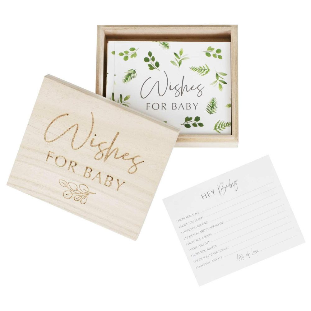 Baby Shower Games |   Botanical Baby Shower Advice Cards And Keepsake Box Baby Shower Baby Shower Games