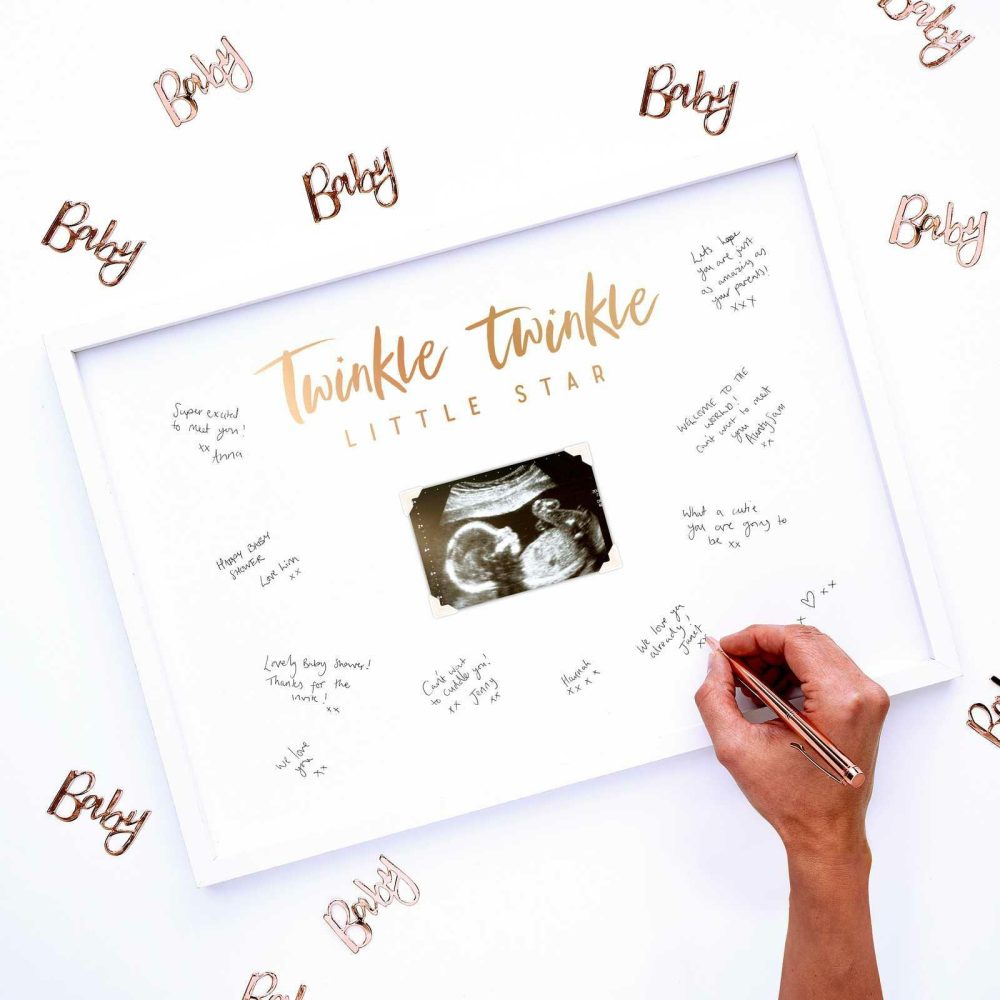 Baby Shower Gifts |   Baby Scan Frame Baby Shower Guest Book Alternative Baby Shower Baby Shower Gifts