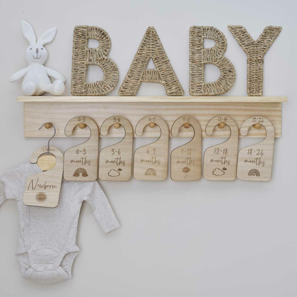 Baby Shower Gifts |   Wooden Baby Hangers Baby Shower Baby Shower Gifts