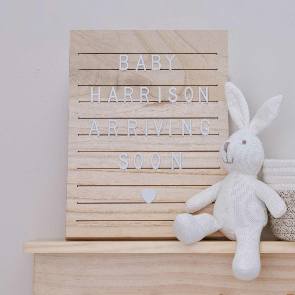 Baby Shower Gifts |   Wooden Letter Board With Letters Baby Shower Baby Shower Gifts