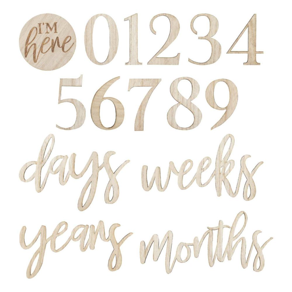 Baby Shower Gifts |   Wooden Pregnancy & Baby Milestone Signs Baby Shower Baby Shower Gifts