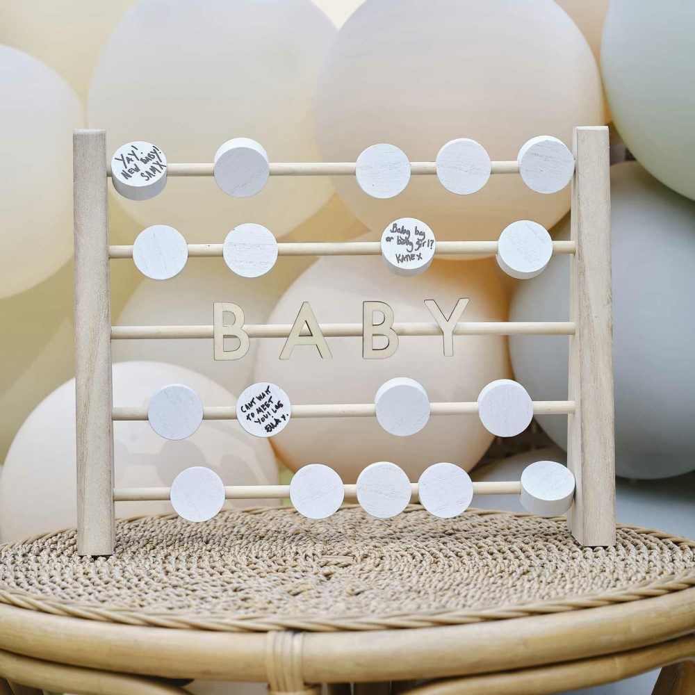 Baby Shower Guest Book |   Wooden Abacus Baby Shower Guest Book Baby Shower Baby Shower Guest Book