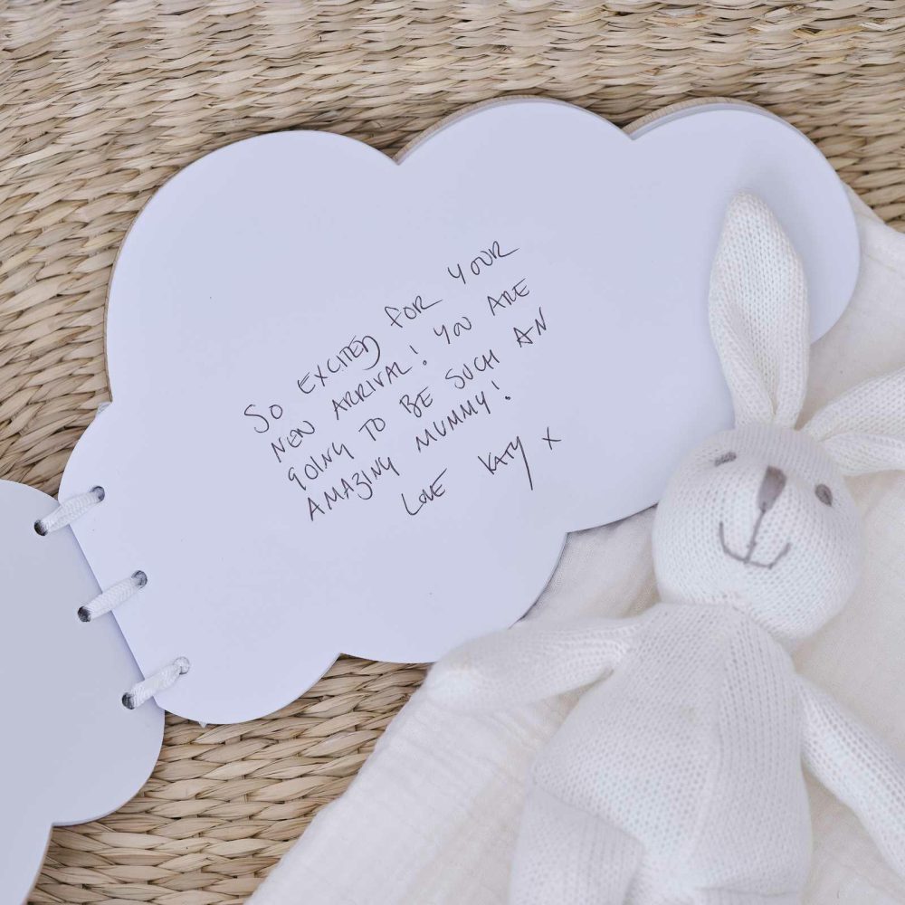 Baby Shower Guest Book |   Wooden Hello Baby Cloud Baby Shower Guest Book Baby Shower Baby Shower Guest Book