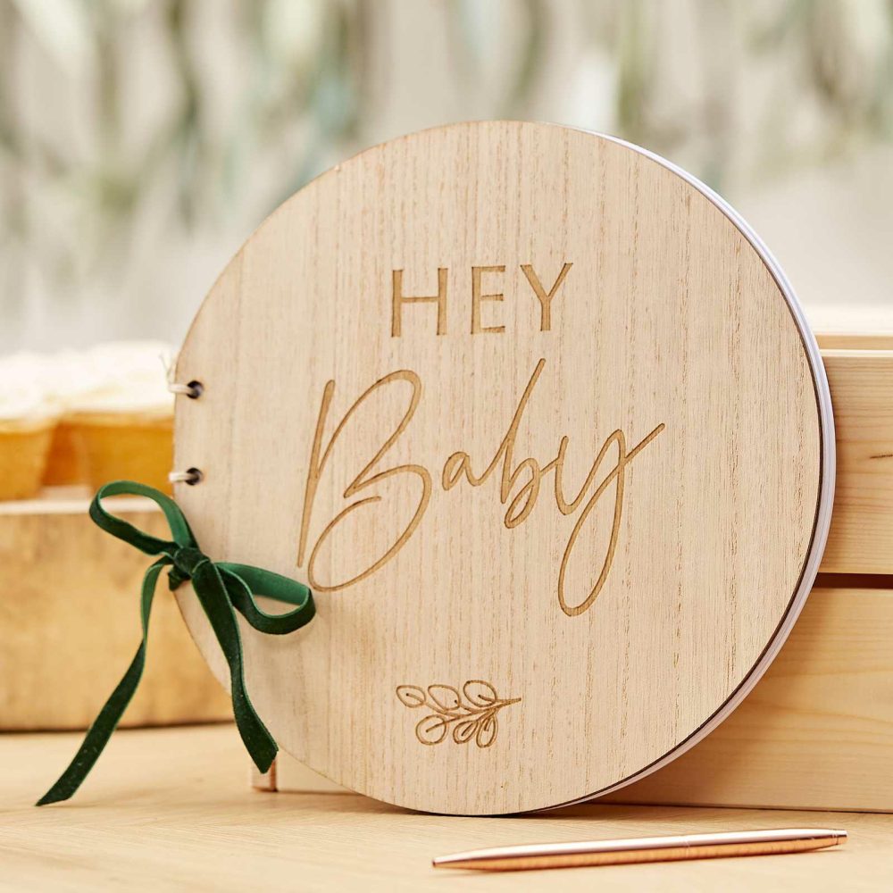 Baby Shower Guest Book |   Wooden Hey Baby Shower Guest Book Baby Shower Baby Shower Guest Book