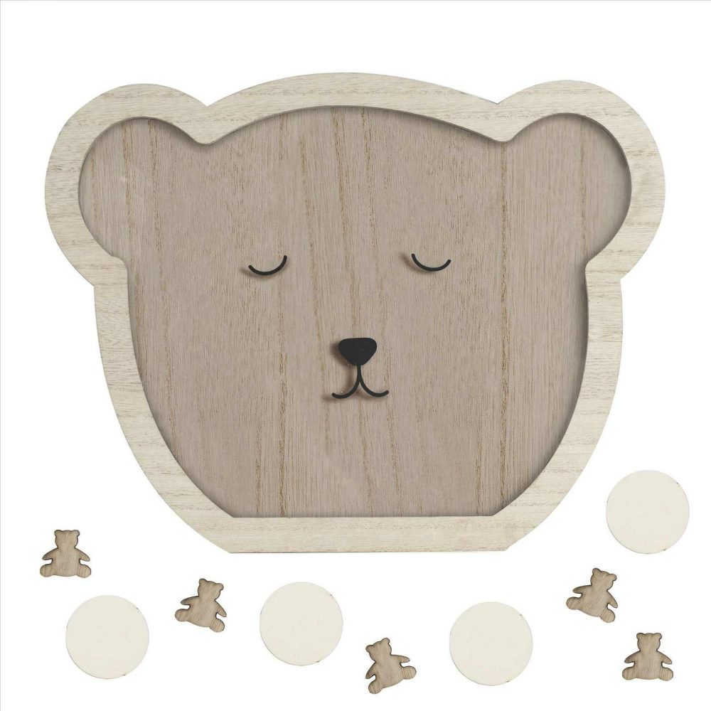 Baby Shower Guest Book |   Wooden Teddy Baby Shower Drop-Top Guest Book Alternative Baby Shower Baby Shower Guest Book