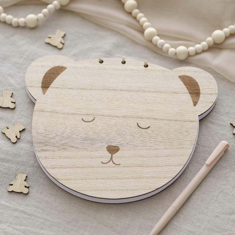 Baby Shower Guest Book |   Wooden Teddy Baby Shower Guest Book Baby Shower Baby Shower Guest Book