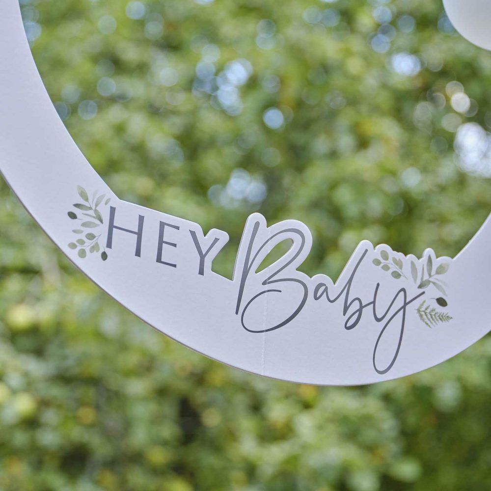 Baby Shower Photobooth |   Hey Baby Botanical Baby Shower Photo Booth Frame Baby Shower Baby Shower Photobooth