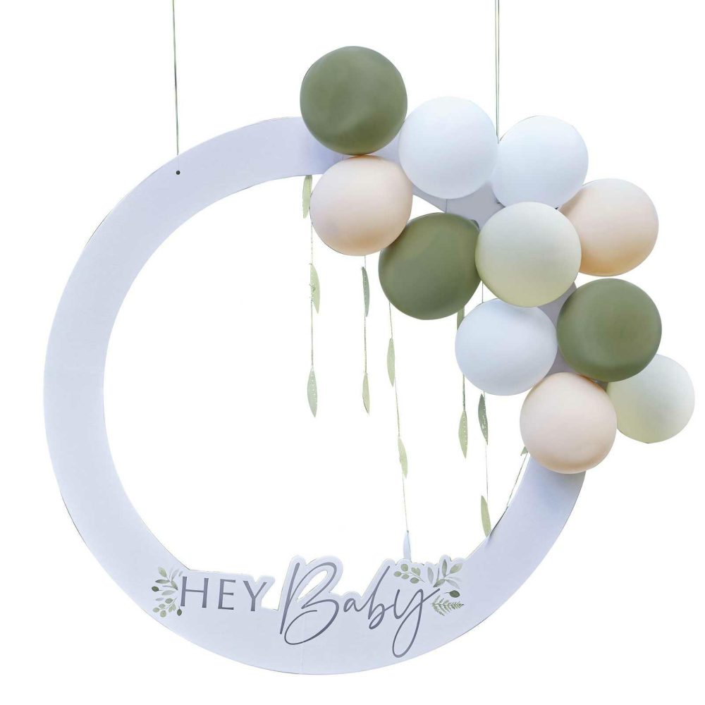 Baby Shower Photobooth |   Hey Baby Botanical Baby Shower Photo Booth Frame Baby Shower Baby Shower Photobooth