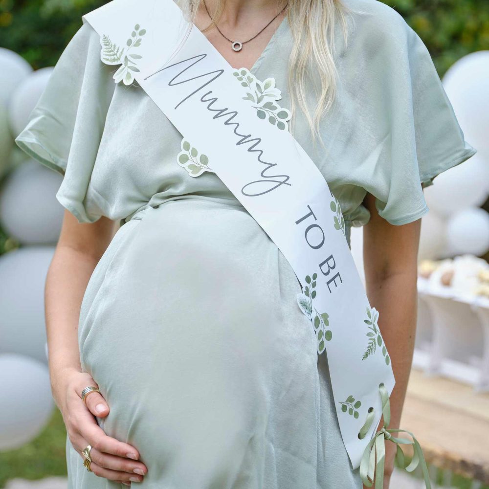 Baby Shower Photobooth |   Mummy To Be Botanical Baby Shower Sash Baby Shower Baby Shower Photobooth