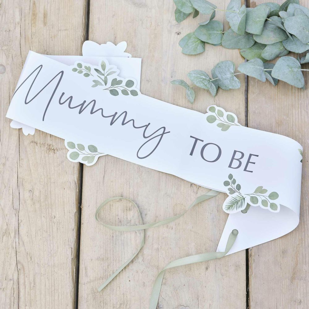 Baby Shower Photobooth |   Mummy To Be Botanical Baby Shower Sash Baby Shower Baby Shower Photobooth