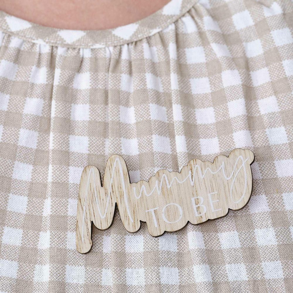 Baby Shower Photobooth |   Mummy To Be Wooden Badge Baby Shower Baby Shower Photobooth