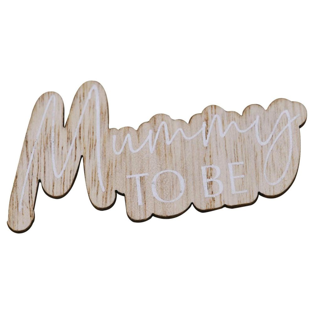 Baby Shower Photobooth |   Mummy To Be Wooden Badge Baby Shower Baby Shower Photobooth