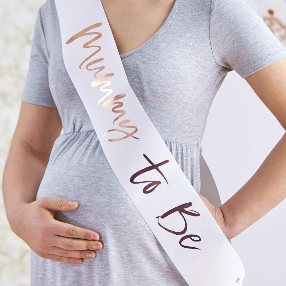 Baby Shower Sashes |   Rose Gold Mum To Be Baby Shower Sash Baby Shower Baby Shower Sashes