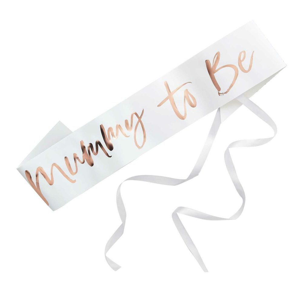 Baby Shower Sashes |   Rose Gold Mum To Be Baby Shower Sash Baby Shower Baby Shower Sashes