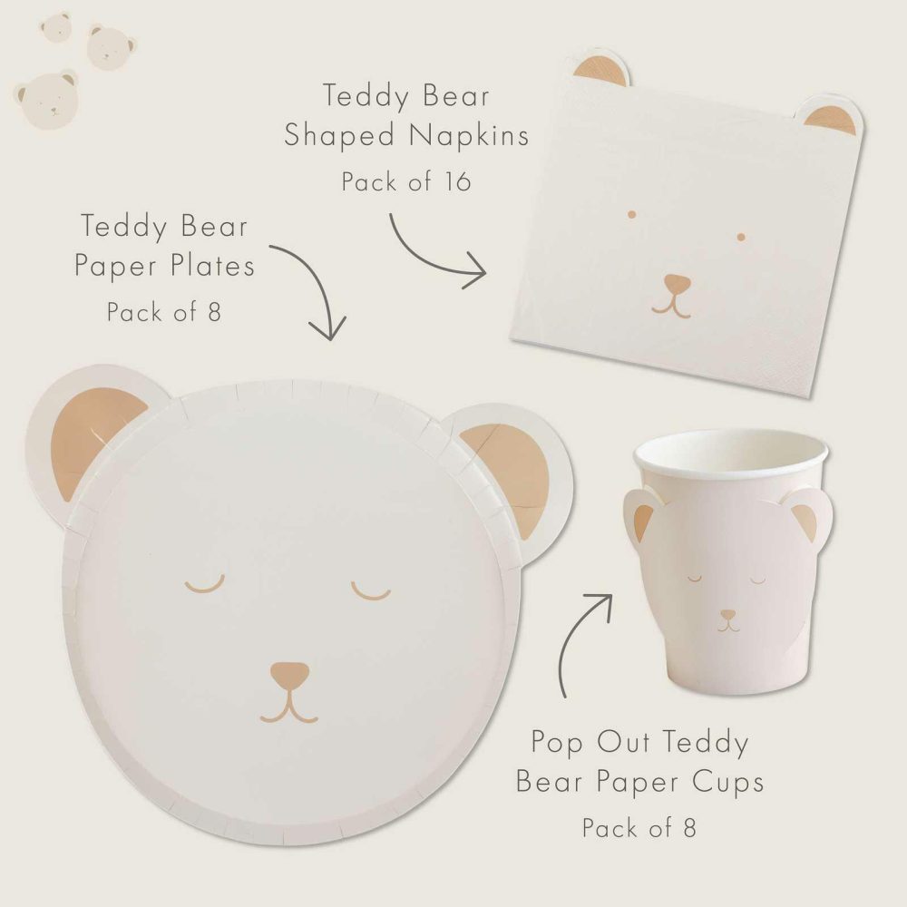 Baby Shower Tableware |   Teddy Bear Baby Shower Tableware Kit Baby Shower Baby Shower Tableware