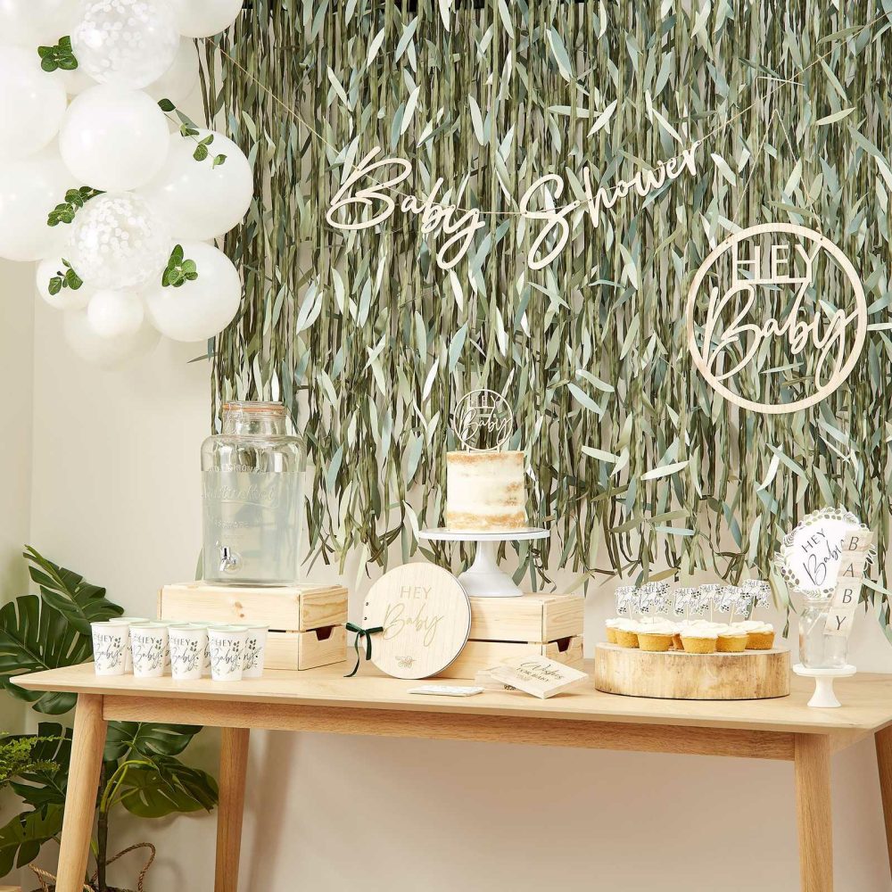 Backdrops |   Botanical Leaf Ribbon Backdrop Backdrops Backdrops