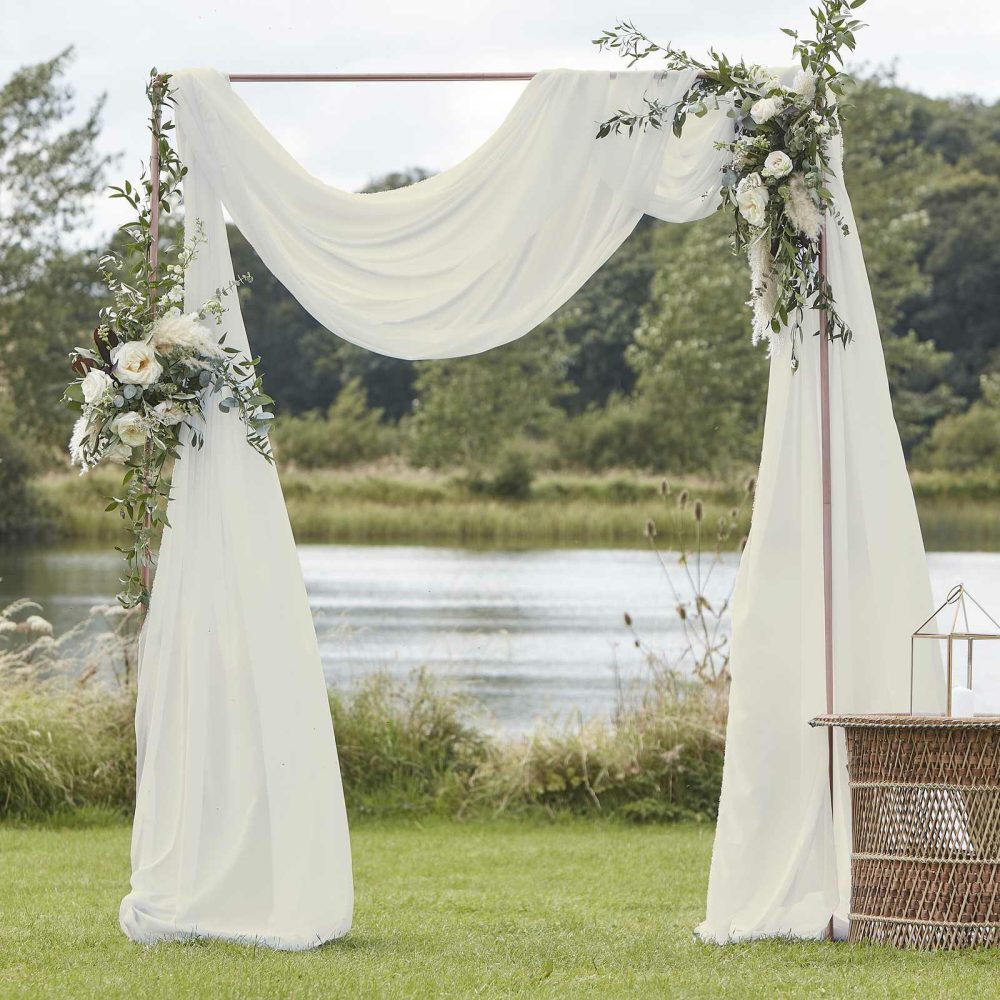 Backdrops |   Ivory Draping Fabric Wedding Backdrop Backdrops Backdrops