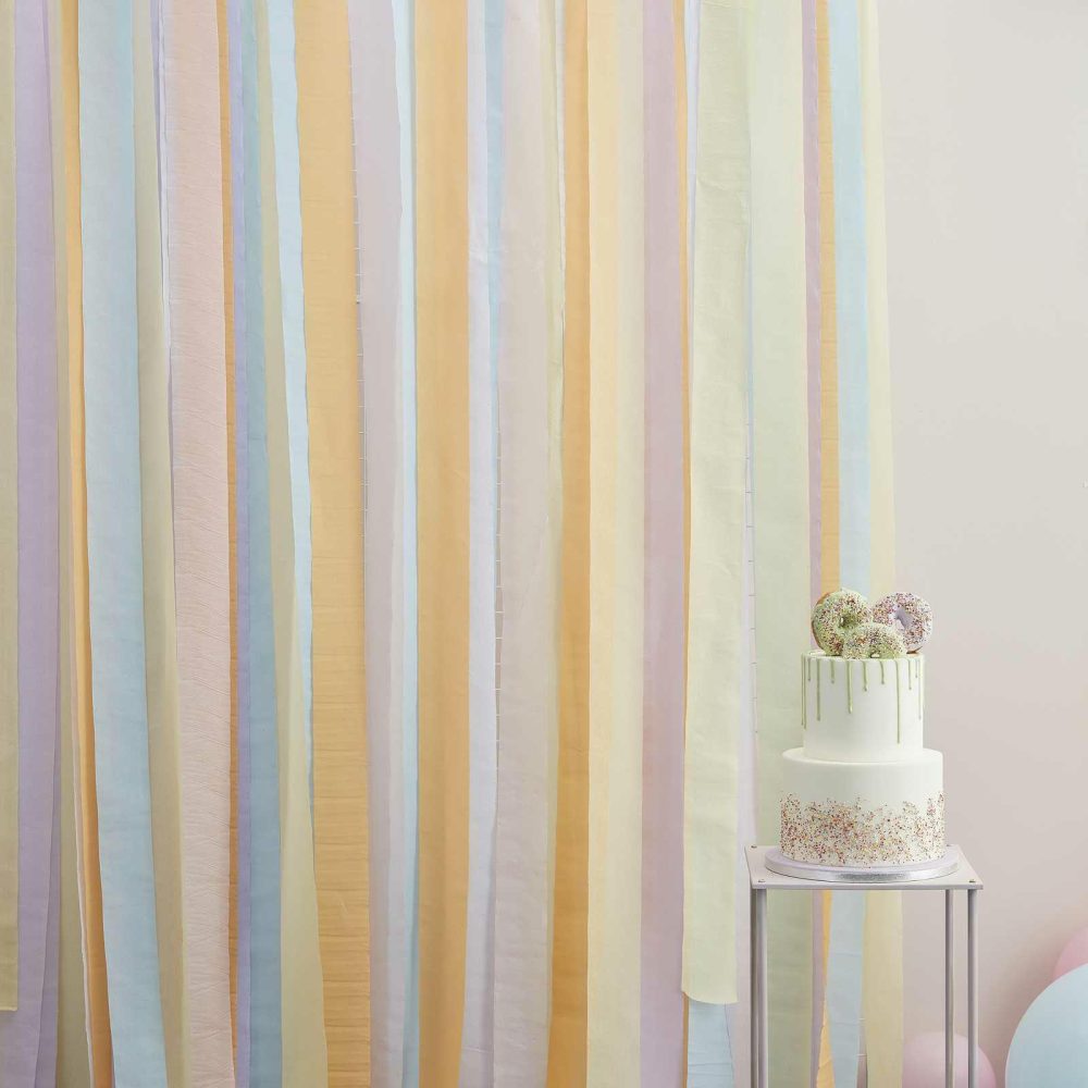 Backdrops |   Pastel Streamer Party Backdrop Backdrops Backdrops