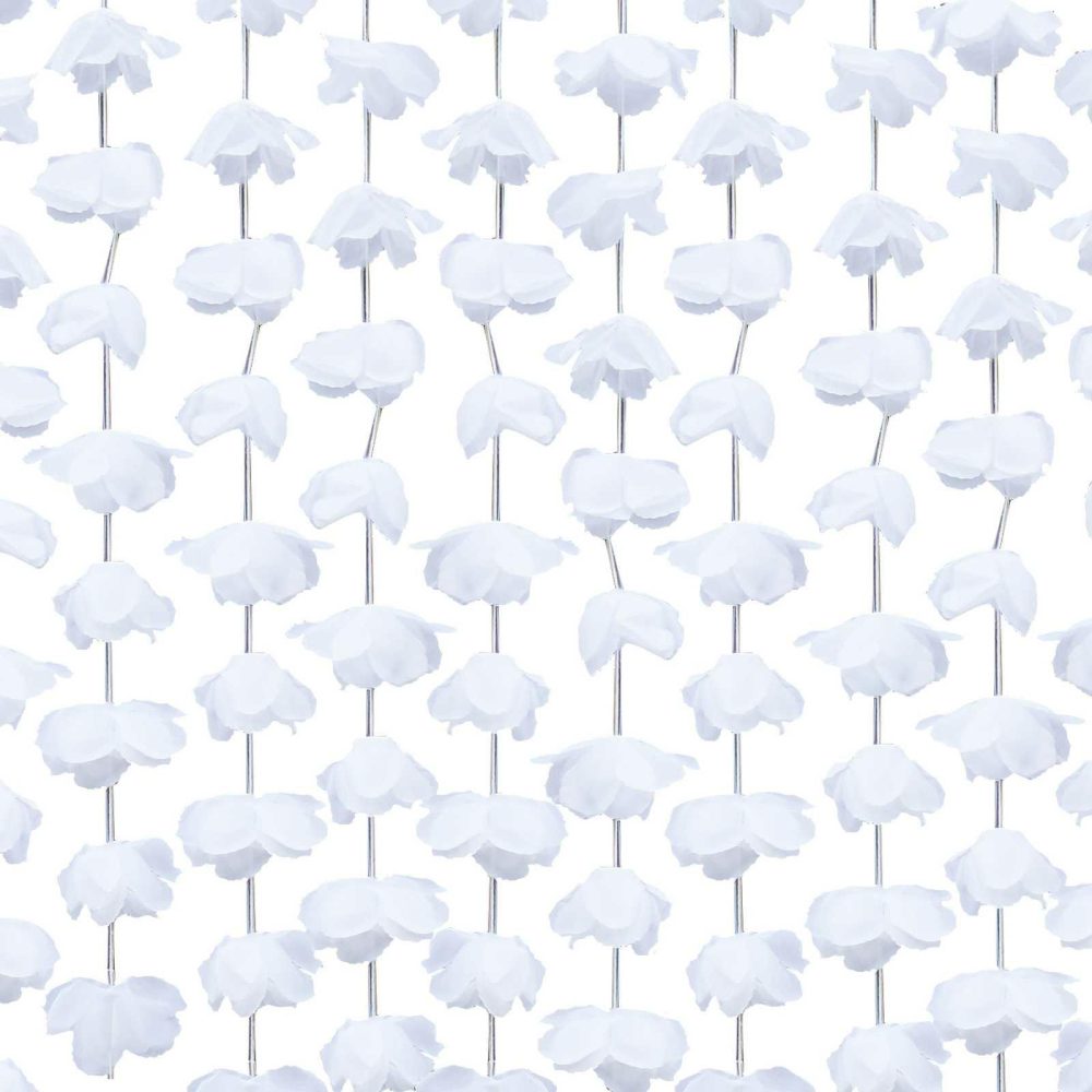 Backdrops |   White Flower Curtain Wedding Backdrop Backdrops Backdrops