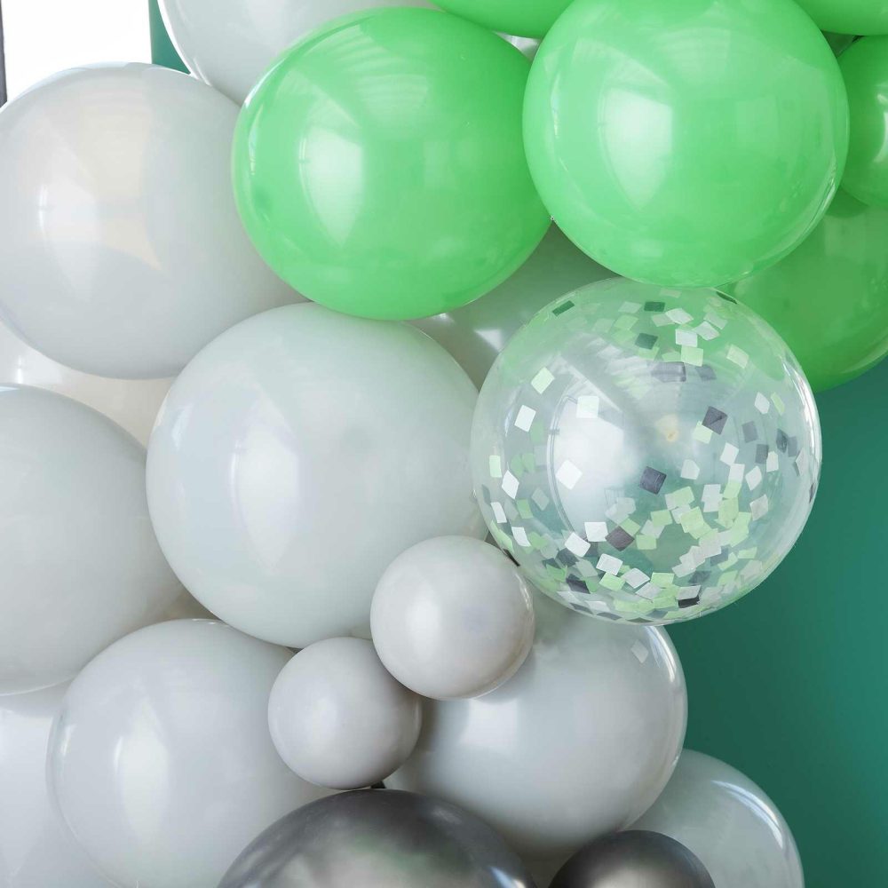 Balloon Arches |   Black, Green And Grey Balloon Arch Balloon Arches Balloon Arches