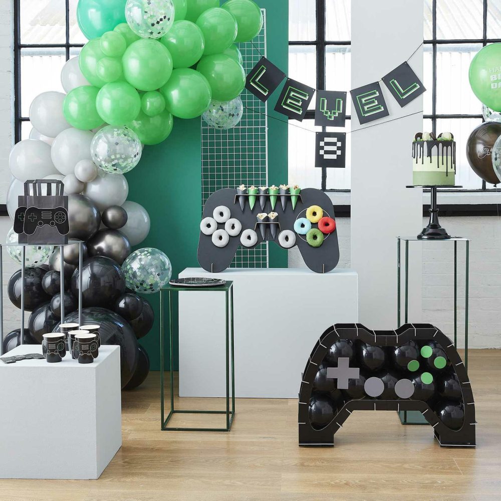 Balloon Arches |   Black, Green And Grey Balloon Arch Balloon Arches Balloon Arches