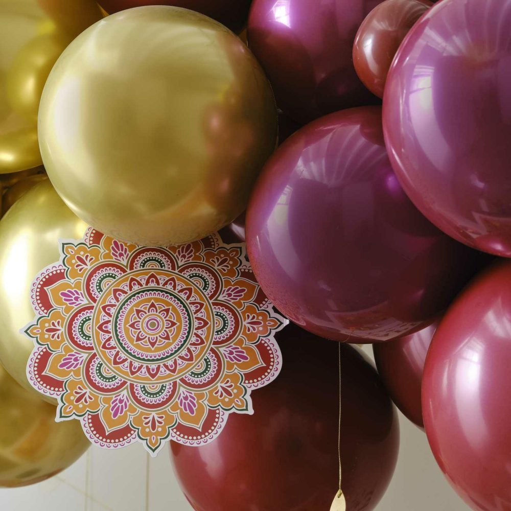 Balloon Arches |   Diwali Balloon Arch Kit With Fans And Tealight Card Decorations Balloon Arches Balloon Arches