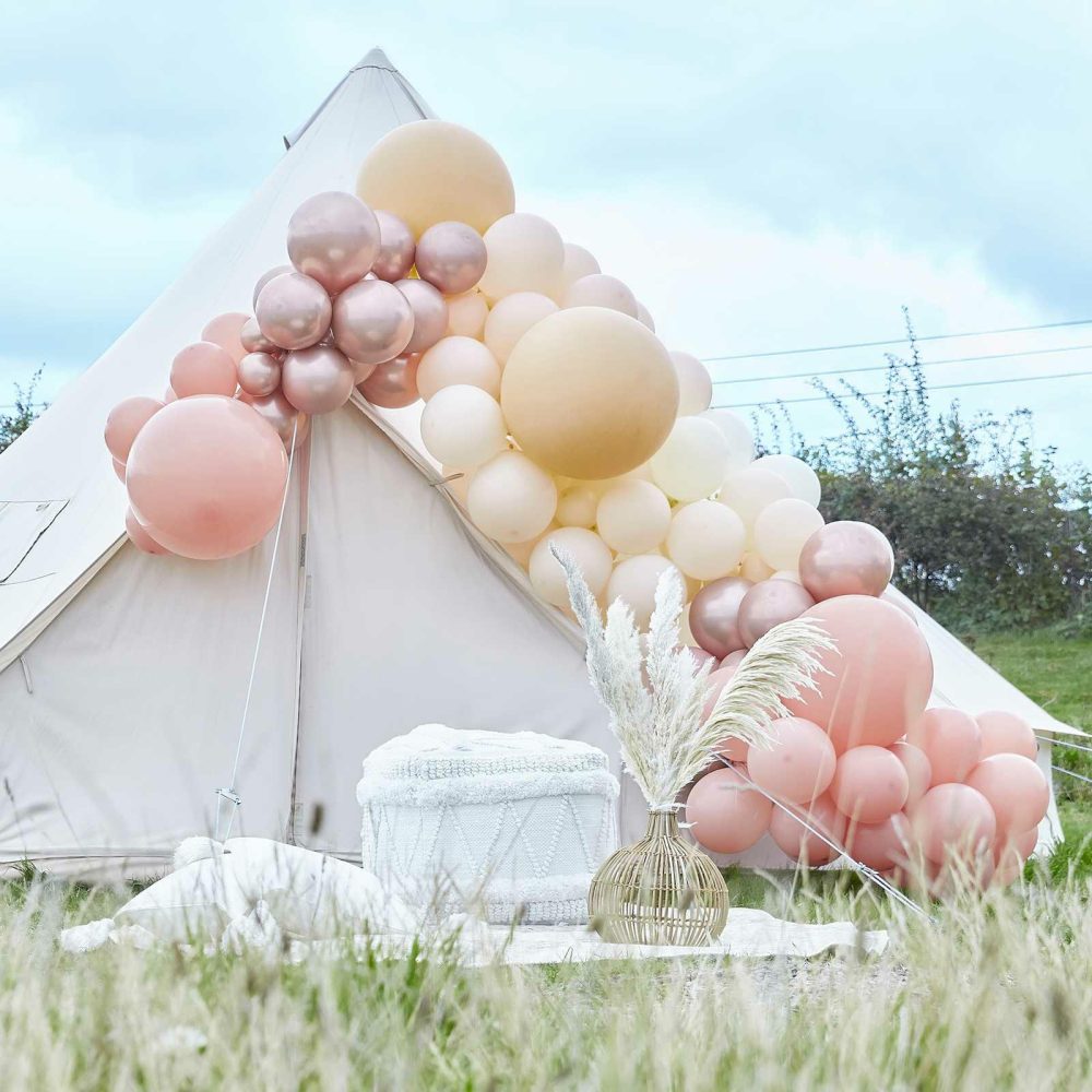 Balloon Arches |   Luxe Peach, Nude And Rose Gold Balloon Arch Kit Balloon Arches Balloon Arches