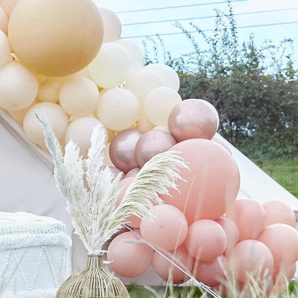 Balloon Arches |   Luxe Peach, Nude And Rose Gold Balloon Arch Kit Balloon Arches Balloon Arches