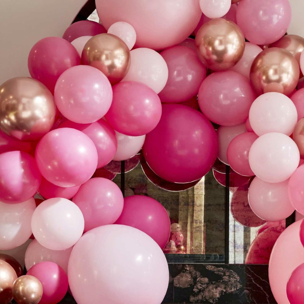 Balloon Arches |   Luxe Pink And Rose Gold Balloon Arch Kit Balloon Arches Balloon Arches