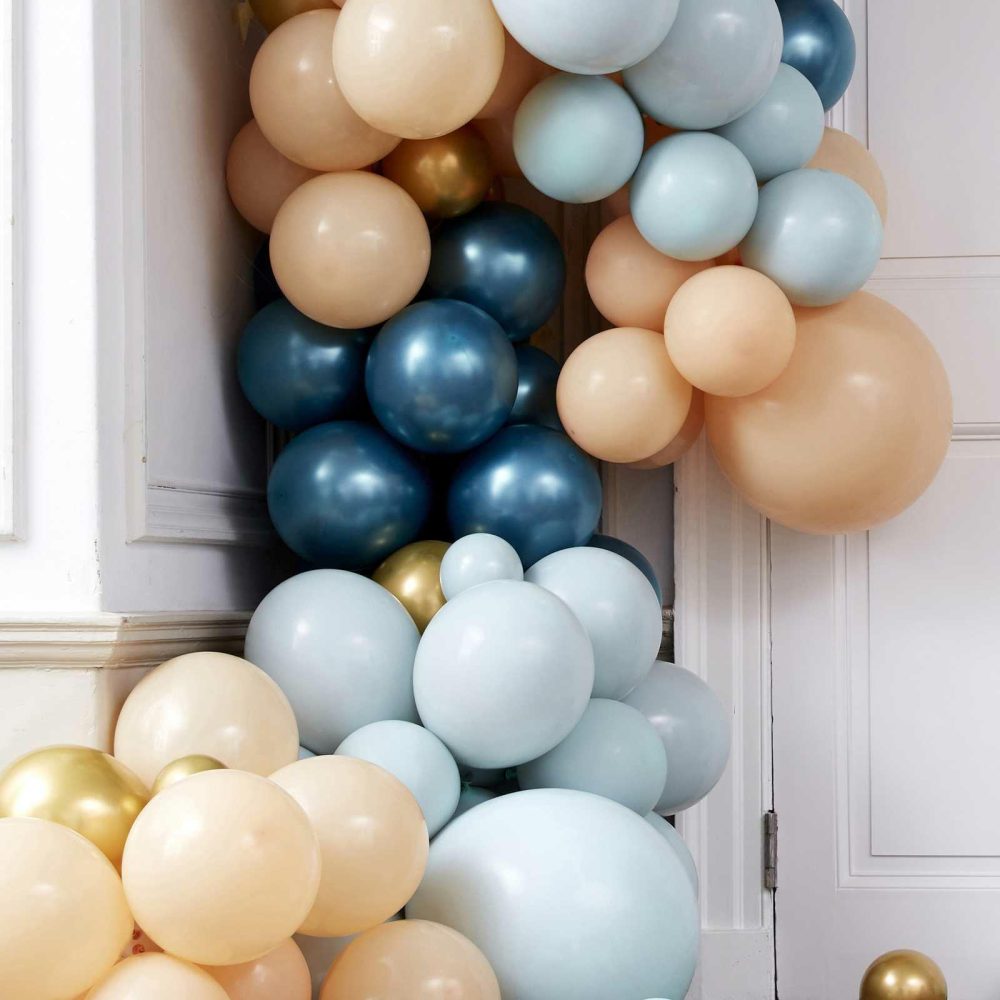 Balloon Arches |   Luxe Teal And Gold Chrome Balloon Arch Kit Balloon Arches Balloon Arches