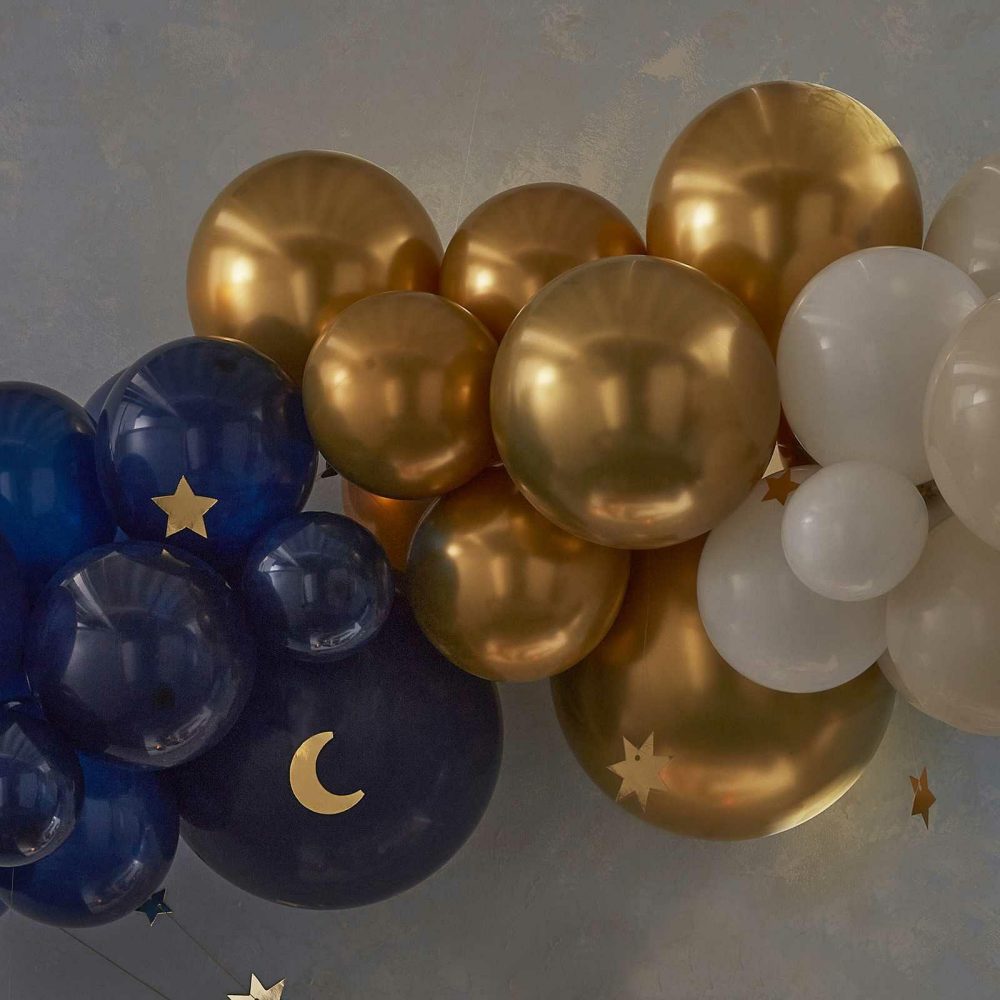 Balloon Arches |   Navy, Gold & Cream Balloon Arch Kit Balloon Arches Balloon Arches