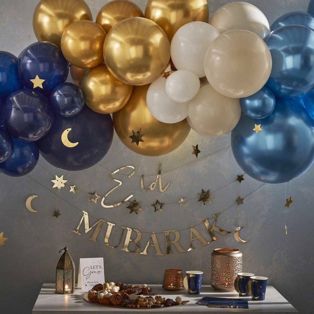 Balloon Arches |   Navy, Gold & Cream Balloon Arch Kit Balloon Arches Balloon Arches