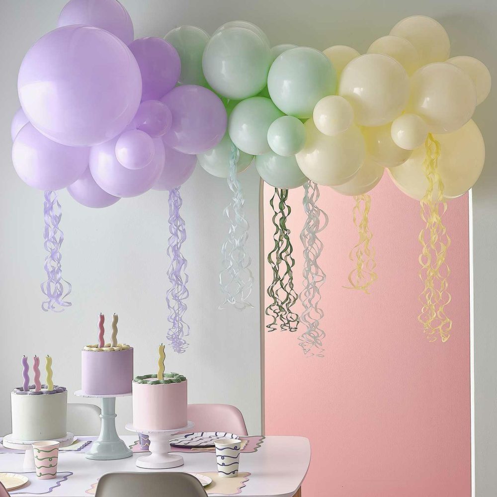 Balloon Arches |   Pastel Balloon Arch Kit With Pastel Tassels Balloon Arches Balloon Arches