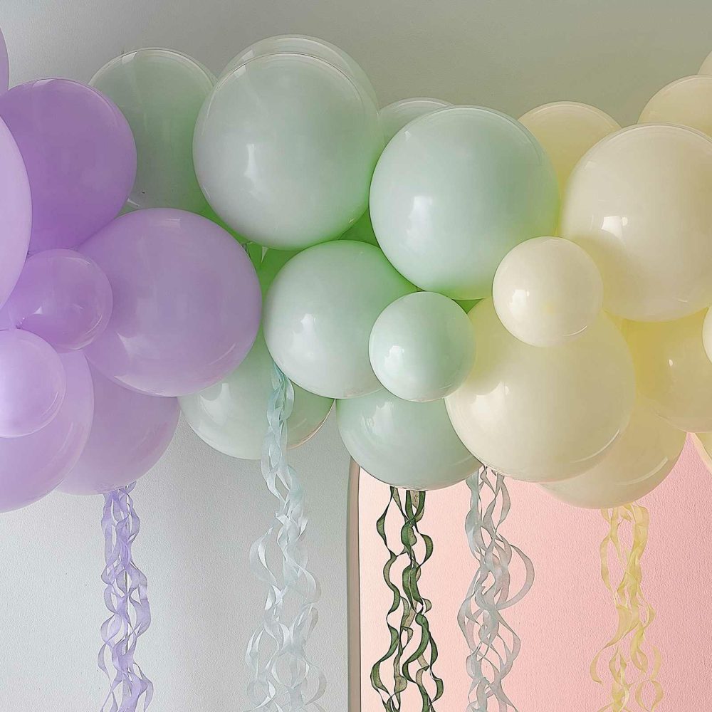 Balloon Arches |   Pastel Balloon Arch Kit With Pastel Tassels Balloon Arches Balloon Arches