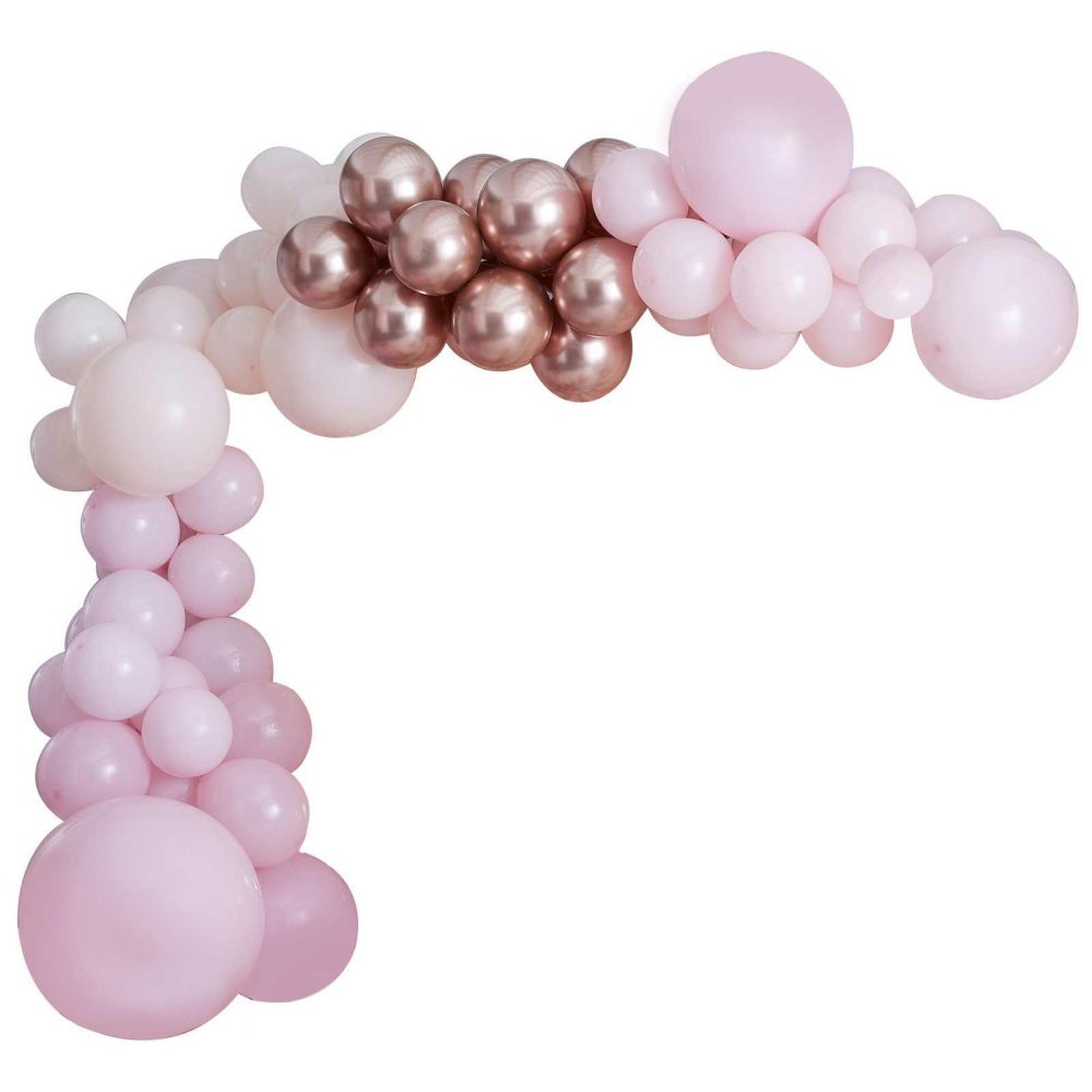 Balloon Arches |   Pink And Rose Gold Balloon Arch Kit Balloon Arches Balloon Arches