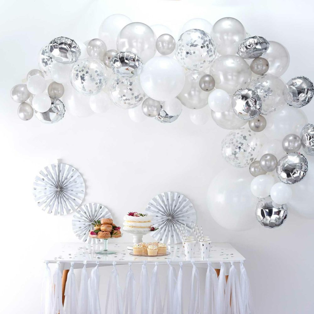 Balloon Arches |   Silver Balloon Arch Kit Balloon Arches Balloon Arches