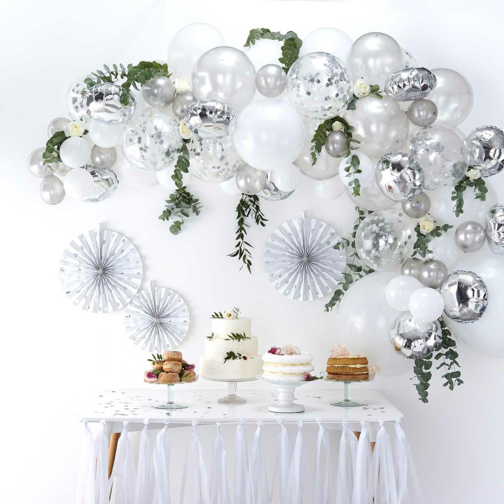 Balloon Arches |   Silver Balloon Arch Kit Balloon Arches Balloon Arches