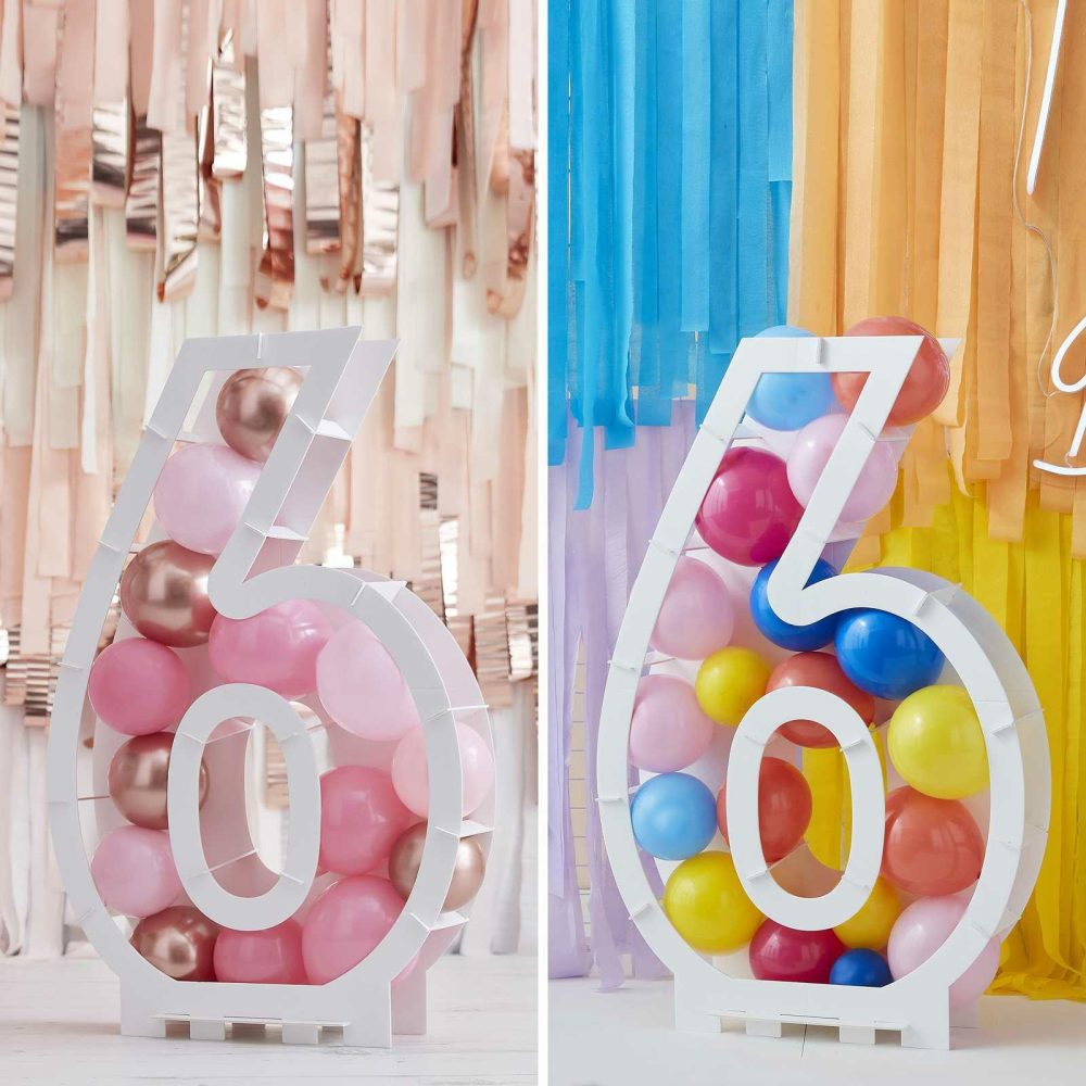 Balloon Mosaic Stands |   Balloon Mosaic Number Stand 6 Balloon Mosaic Stands Balloon Mosaic Stands