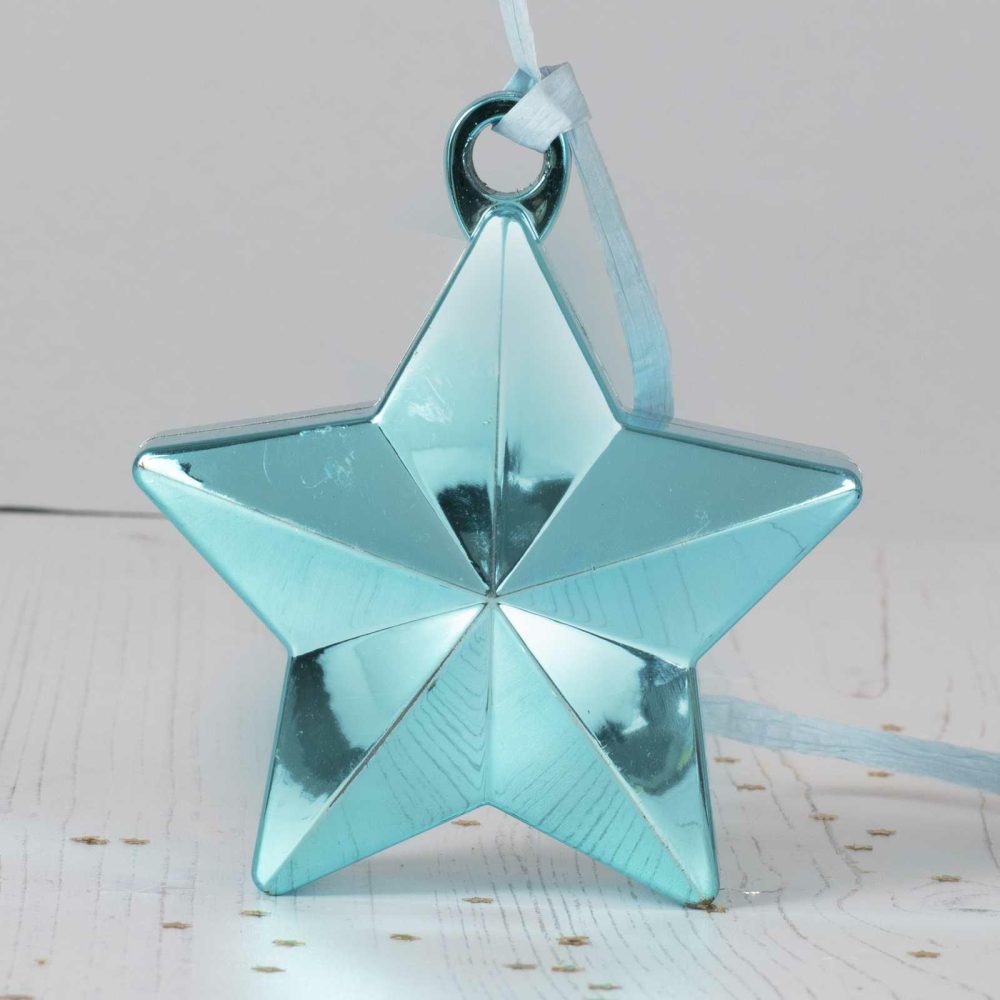 Balloon Ribbons & Weights |   Baby Blue Star Balloon Weight Balloon Accessories Balloon Ribbons & Weights