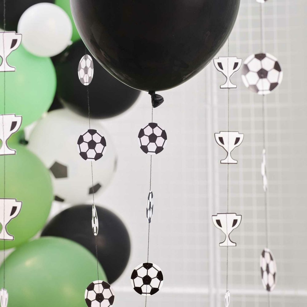 Balloon Tails |   Black And White Football Balloon Tails Balloon Accessories Balloon Tails