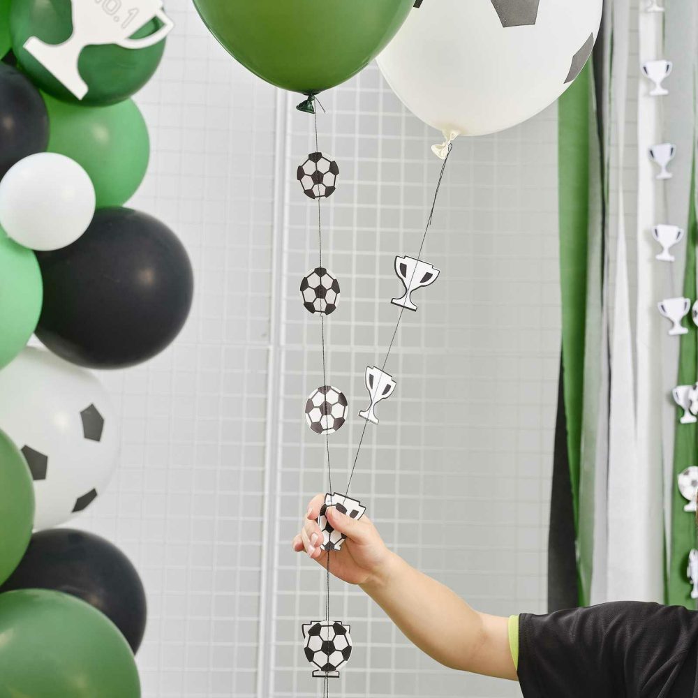 Balloon Tails |   Black And White Football Balloon Tails Balloon Accessories Balloon Tails