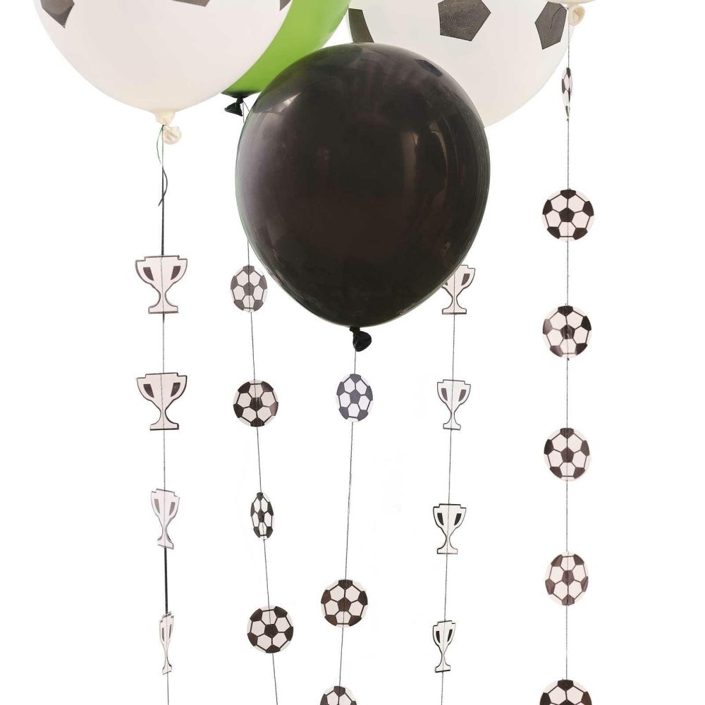 Balloon Tails |   Black And White Football Balloon Tails Balloon Accessories Balloon Tails